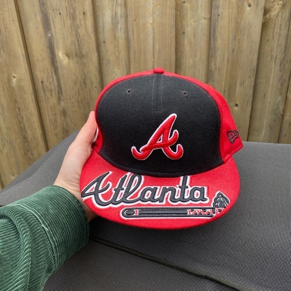 Vintage Embroidered MLB Atlanta Braves Baseball Cap Hat New Era - Picture 3 of 8